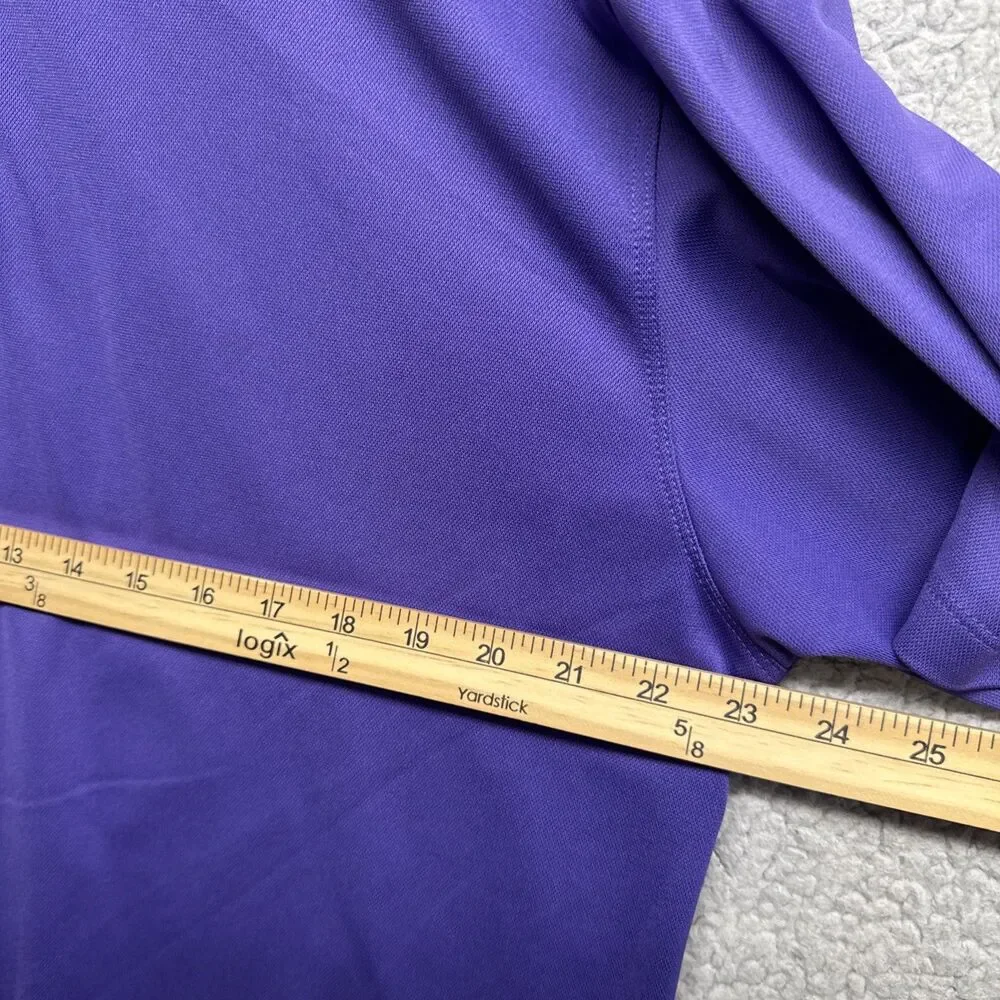 Nike Dri Fit Golf Polo Shirt Mens XL  Purple Embroidered Swoosh Logo